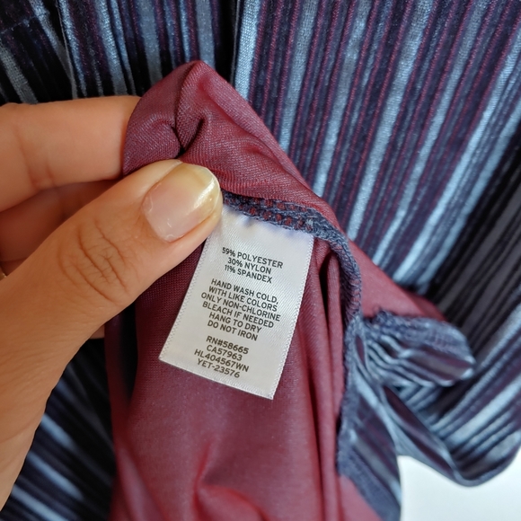 Velvet blue and plum dress - Picture 6 of 9